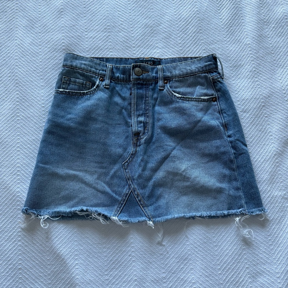 Mini denim skirt